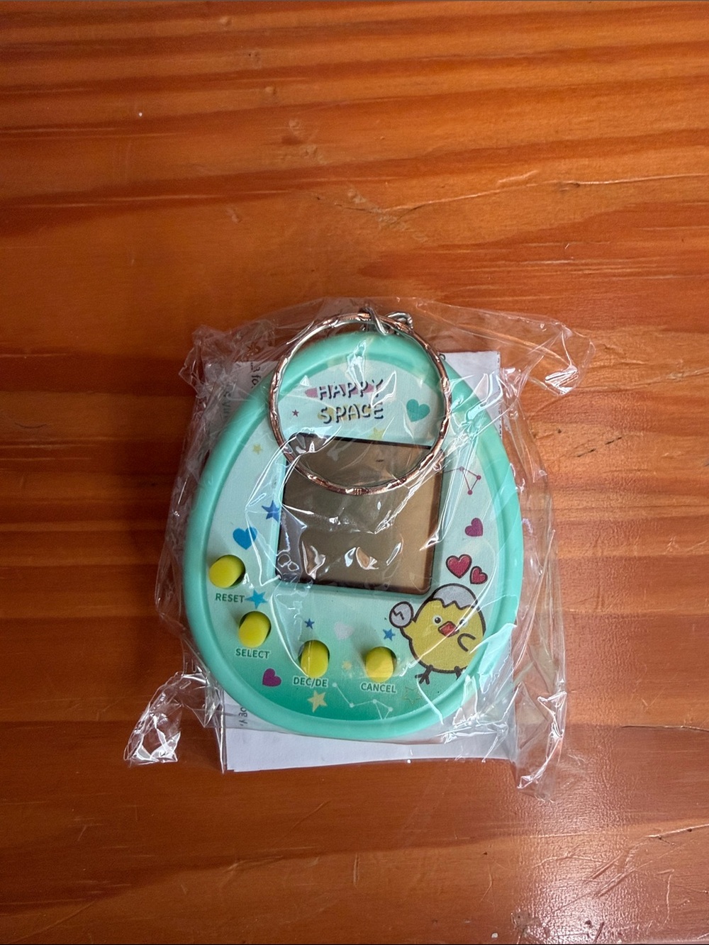 Happy Space Tamagotchi-Style Virtual Pet Keychain - Mint Green
